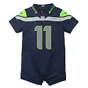 Zennovawear Jaxon Smith-Njigba Seattle Seahawks Newborn Romper Game Jersey - Navy