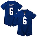 Zennovawear Jaxson Dart New York Giants Newborn Romper Game Jersey - Royal