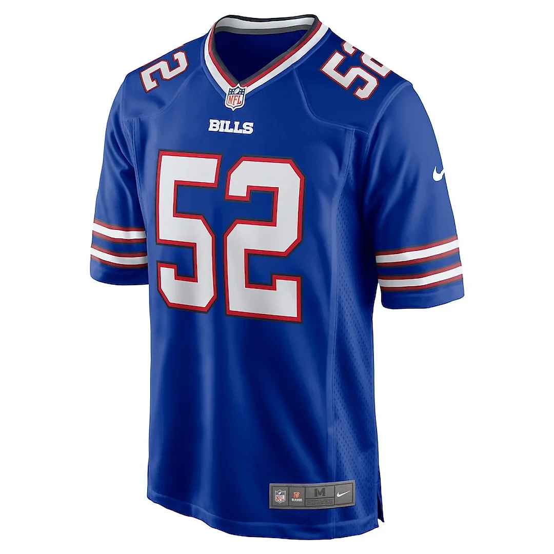 Zennovawear Nicholas Morrow 52 Buffalo Bills Game Men Jersey - Royal