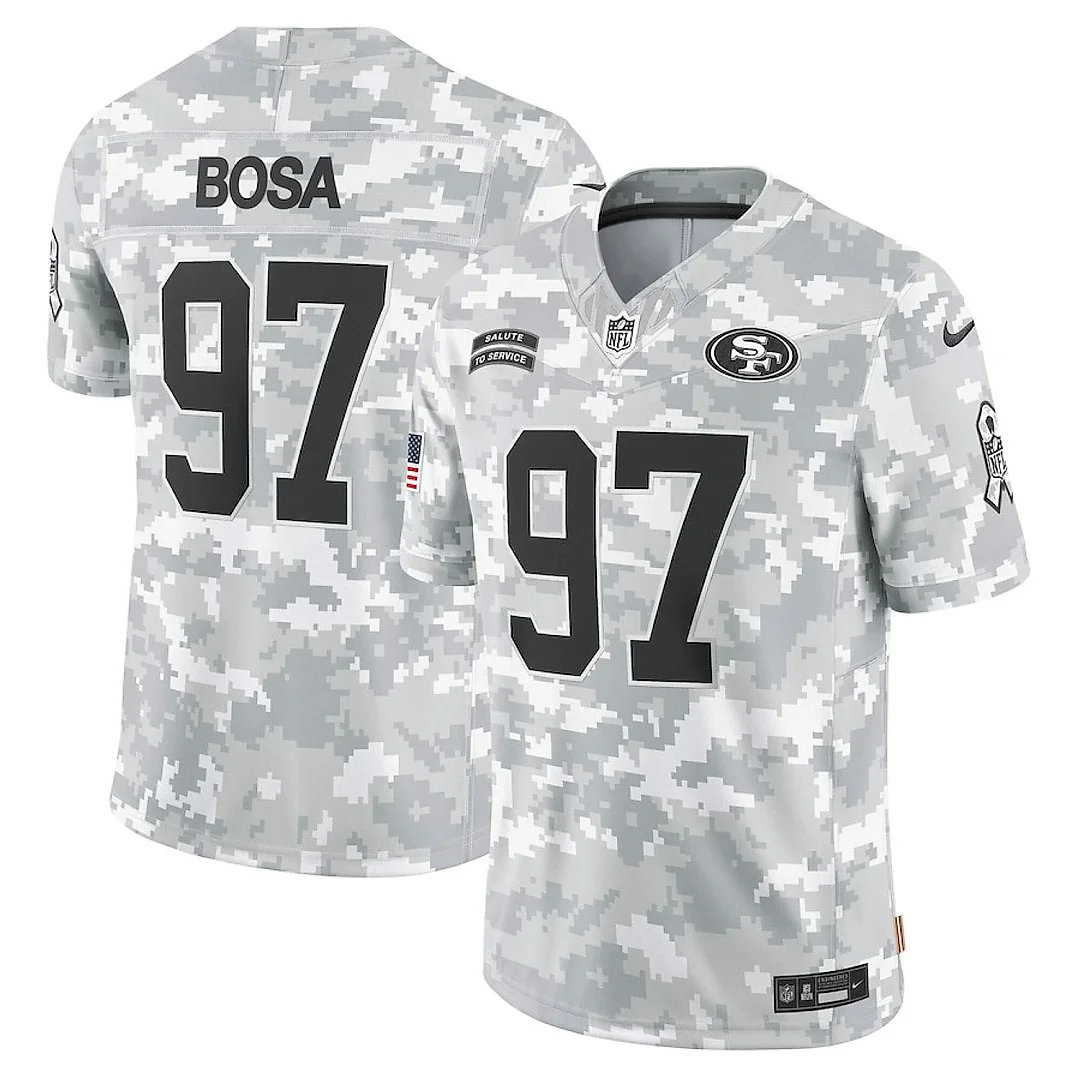 Zennovawear Nick Bosa 97 San Francisco 49ers 2024 Salute to Service Limited Men Jersey - Arctic Camo