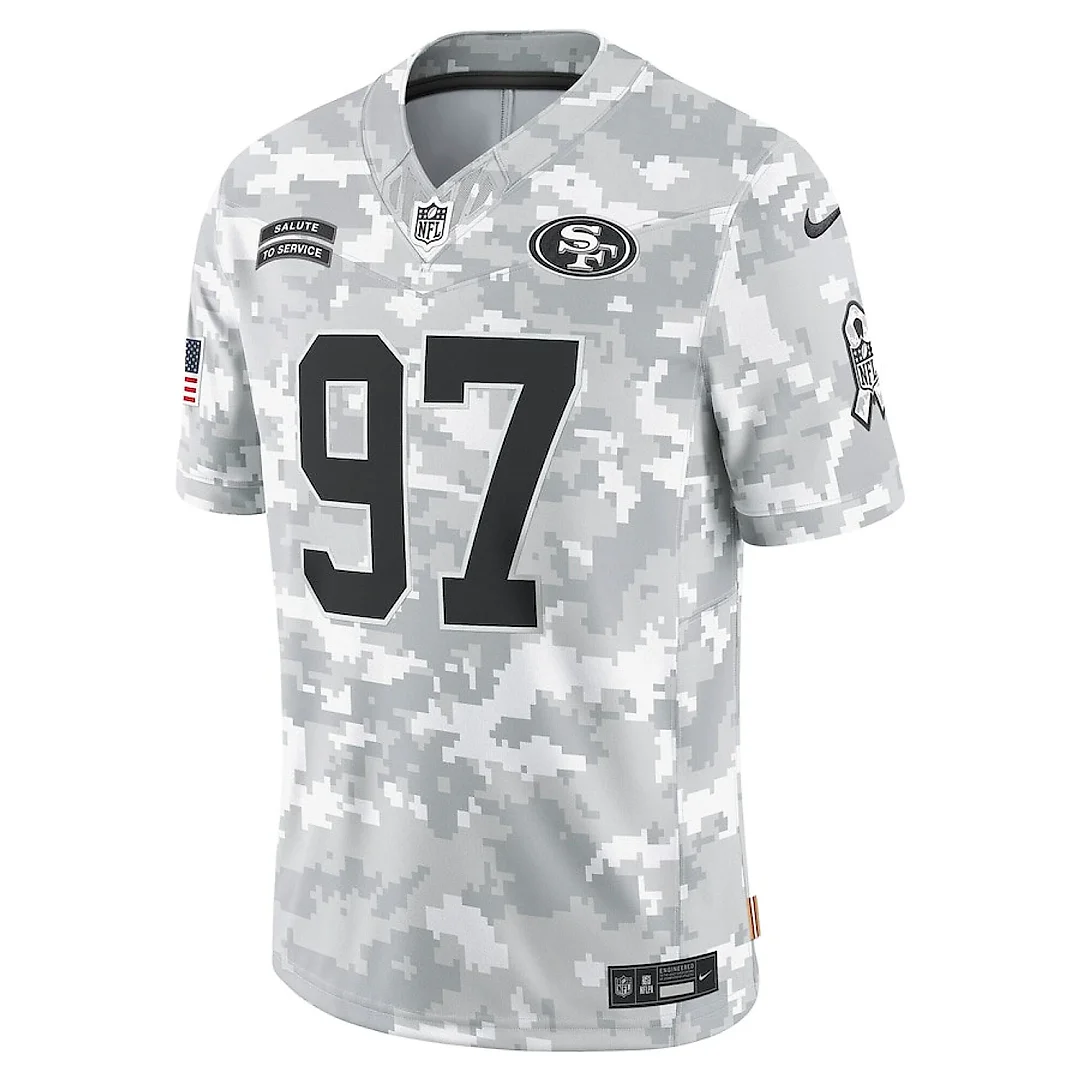 Zennovawear Nick Bosa 97 San Francisco 49ers 2024 Salute to Service Limited Men Jersey - Arctic Camo