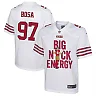 Zennovawear Nick Bosa 97 San Francisco 49ers Big Nick Energy Game YOUTH Jersey - White