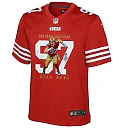Zennovawear Nick Bosa 97 San Francisco 49ers Run Bosa Run Game YOUTH Jersey - Scarlet