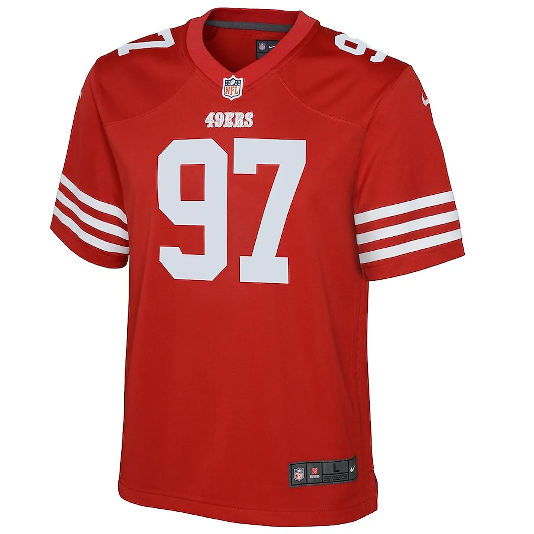 Zennovawear Nick Bosa 97 San Francisco 49ers YOUTH Game Jersey - Scarlet