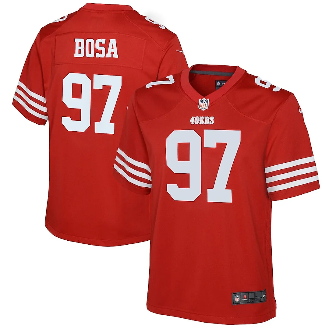 Zennovawear Nick Bosa 97 San Francisco 49ers YOUTH Game Jersey - Scarlet