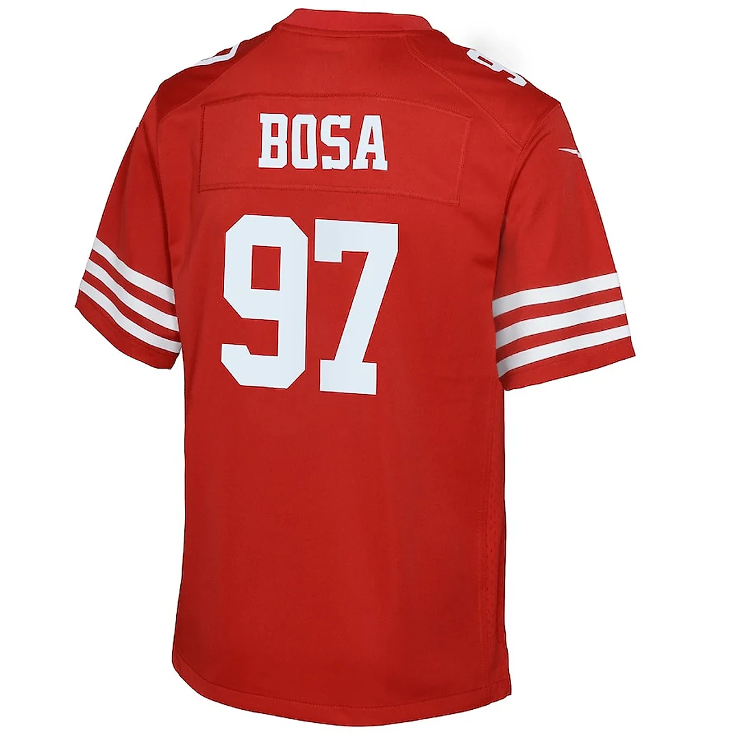 Zennovawear Nick Bosa 97 San Francisco 49ers YOUTH Game Jersey - Scarlet