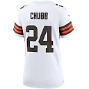 Zennovawear Nick Chubb 24 Cleveland Browns Women Game Jersey - White