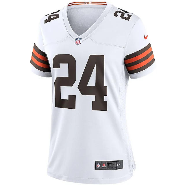 Zennovawear Nick Chubb 24 Cleveland Browns Women Game Jersey - White