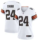 Zennovawear Nick Chubb 24 Cleveland Browns Women Game Jersey - White