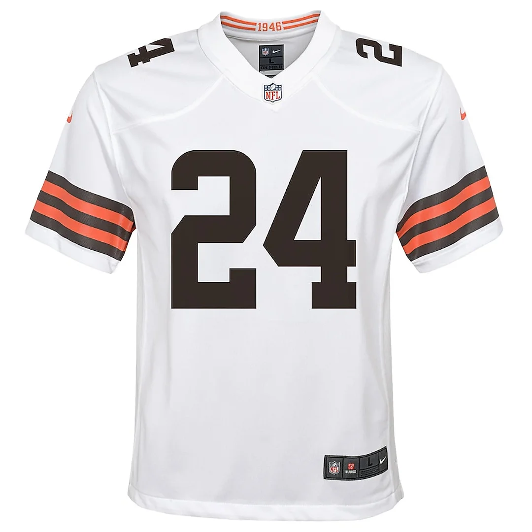 Zennovawear Nick Chubb 24 Cleveland Browns YOUTH Game Jersey - White