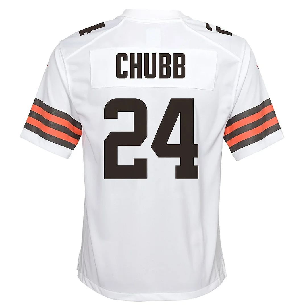 Zennovawear Nick Chubb 24 Cleveland Browns YOUTH Game Jersey - White