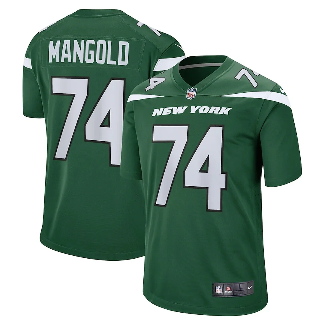 Zennovawear Nick Mangold 74 New York Jets Men Retired Jersey - Gotham Green