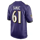 Zennovawear Nick Samac 61 Baltimore Ravens Team Game Men Jersey - Purple