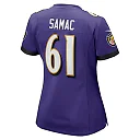 Zennovawear Nick Samac 61 Baltimore Ravens Women's Game Jersey - Purple