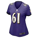Zennovawear Nick Samac 61 Baltimore Ravens Women's Game Jersey - Purple