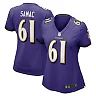 Zennovawear Nick Samac 61 Baltimore Ravens Women's Game Jersey - Purple