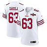 Zennovawear Nick Zakelj 63 San Francisco 49ers NFC Champions Patch Game Men Jersey - White