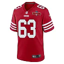 Zennovawear Nick Zakelj 63 San Francisco 49ers NFC Champions Patch Game Men Jersey - Scarlet