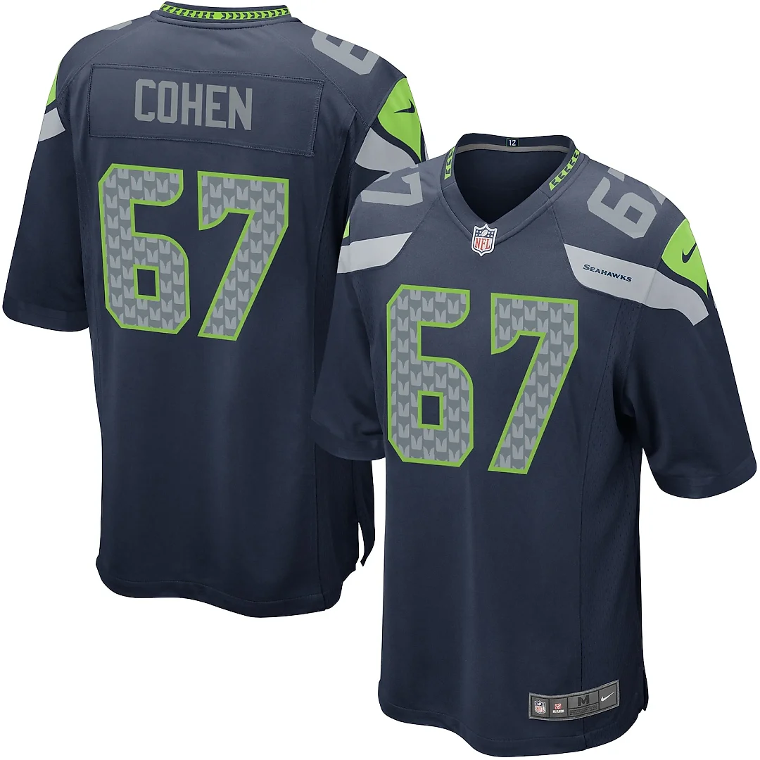 Zennovawear Youth Seattle Seahawks Landon Cohen Team Color Game Jersey