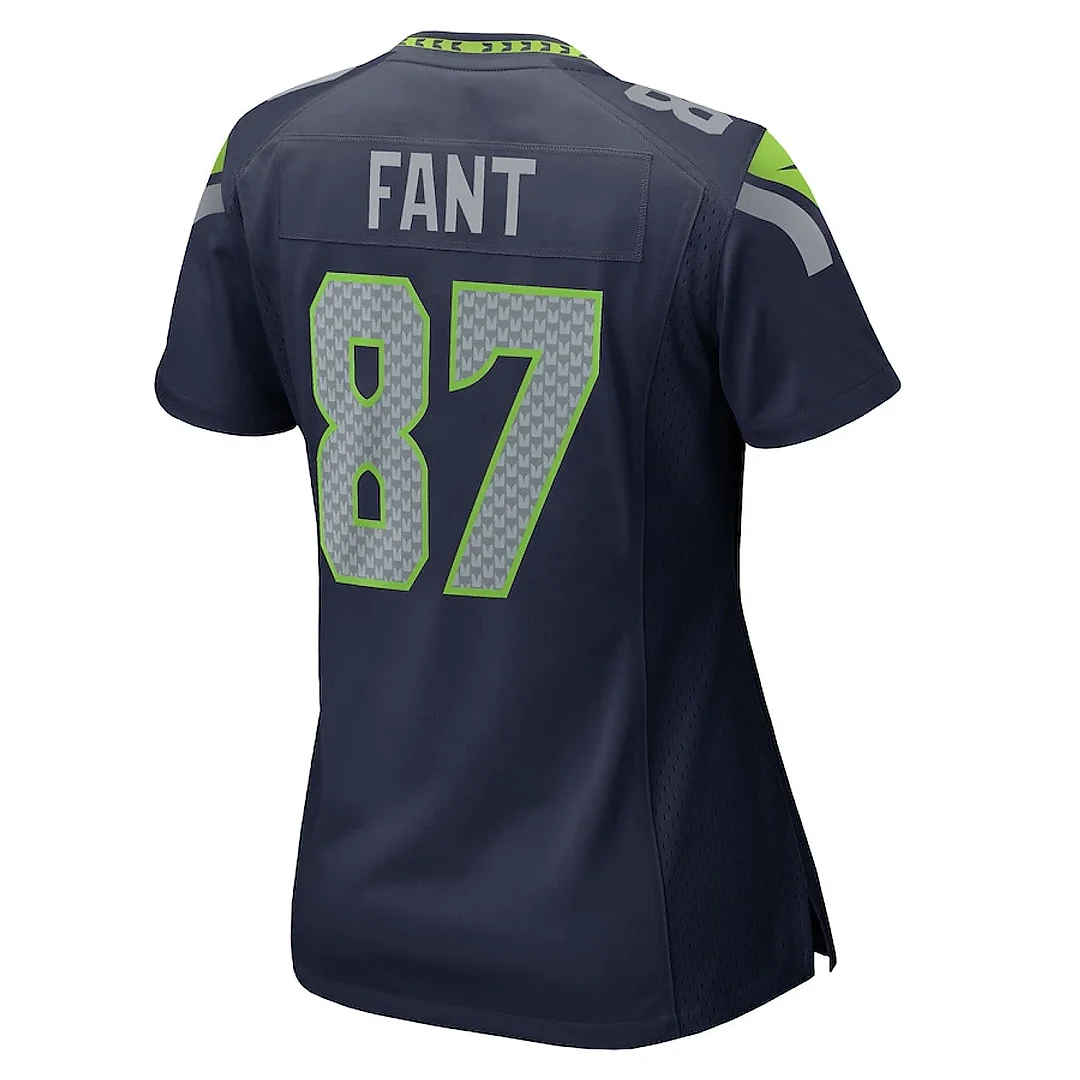Zennovawear Noah Fant 87 Seattle Seahawks Women's Team Game Jersey - College Navy