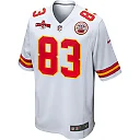 Zennovawear Noah Gray 83 Kansas City Chiefs AFC Champions Patch Game Men Jersey - White