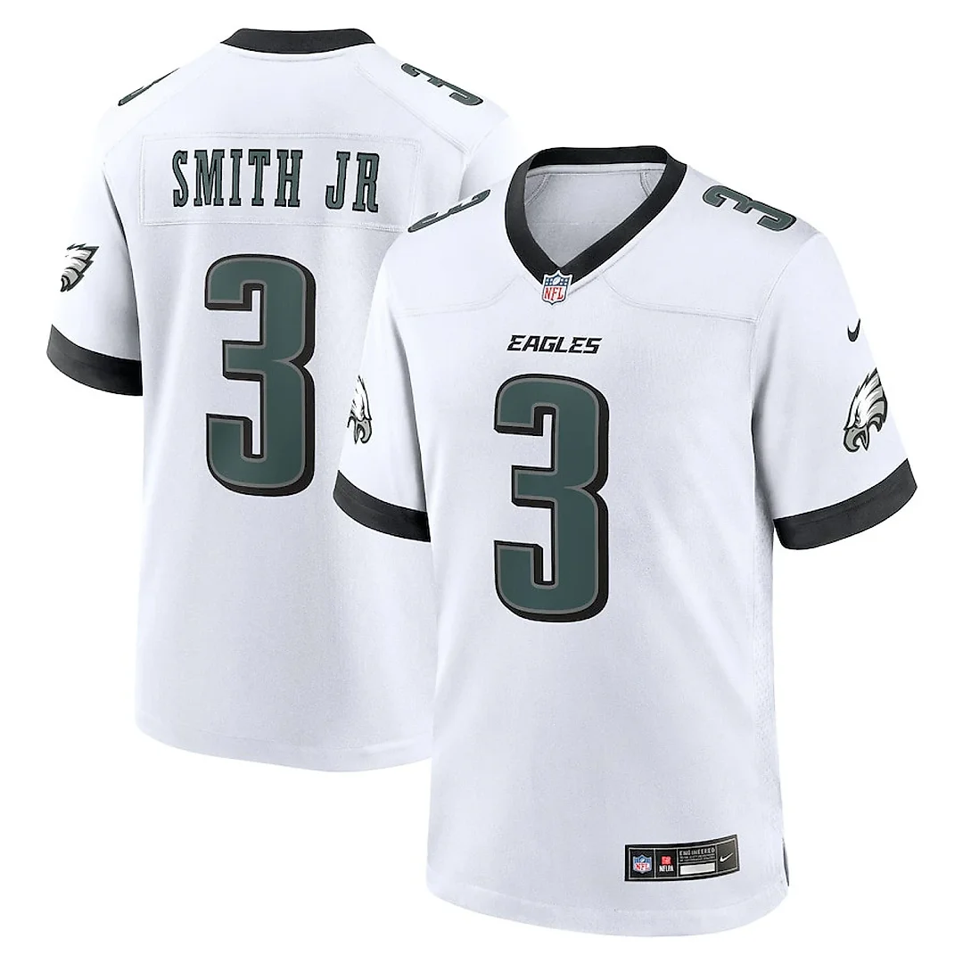 Zennovawear Nolan Smith 3 Philadelphia Eagles White Game Men Jersey - White
