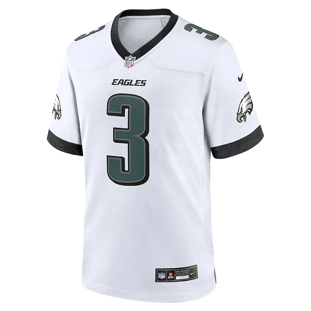 Zennovawear Nolan Smith 3 Philadelphia Eagles White Game Men Jersey - White