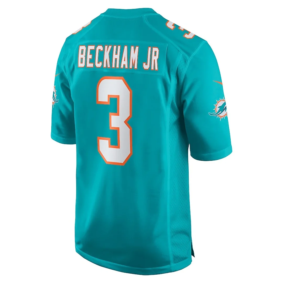 Zennovawear Odell Beckham Jr. 3 Miami Dolphins Game Men Jersey - Aqua