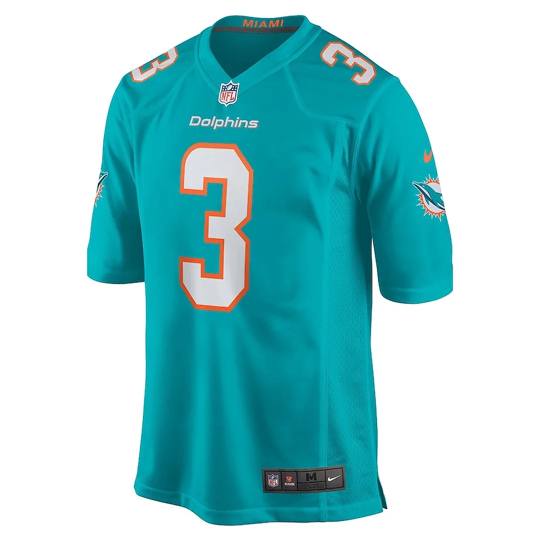 Zennovawear Odell Beckham Jr. 3 Miami Dolphins Game Men Jersey - Aqua