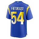 Zennovawear Olakunle Fatukasi 54 Los Angeles Rams Game Men Jersey - Royal