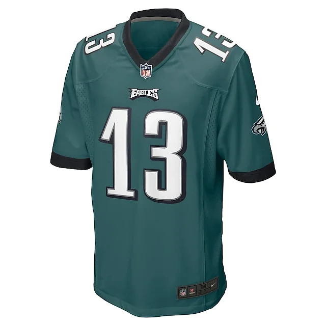 Zennovawear Olamide Zaccheaus 13 Philadelphia Eagles Game Men Jersey - Midnight Green