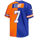 Zennovawear John Elway Denver Broncos Big & Tall Split Legacy Retired Player Replica Jersey - Royal/Orange