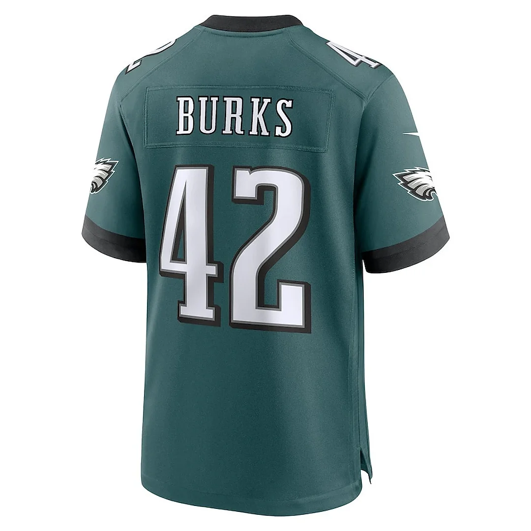 Zennovawear Oren Burks 42 Philadelphia Eagles Super Bowl LIX Jersey - Men's - Midnight Green