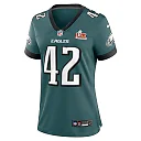 Zennovawear Oren Burks 42 Philadelphia Eagles Super Bowl LIX Women's Jersey - Midnight Green