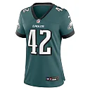 Zennovawear Oren Burks 42 Philadelphia Eagles Women Game Jersey - Midnight Green