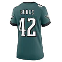 Zennovawear Oren Burks 42 Philadelphia Eagles Women Game Jersey - Midnight Green