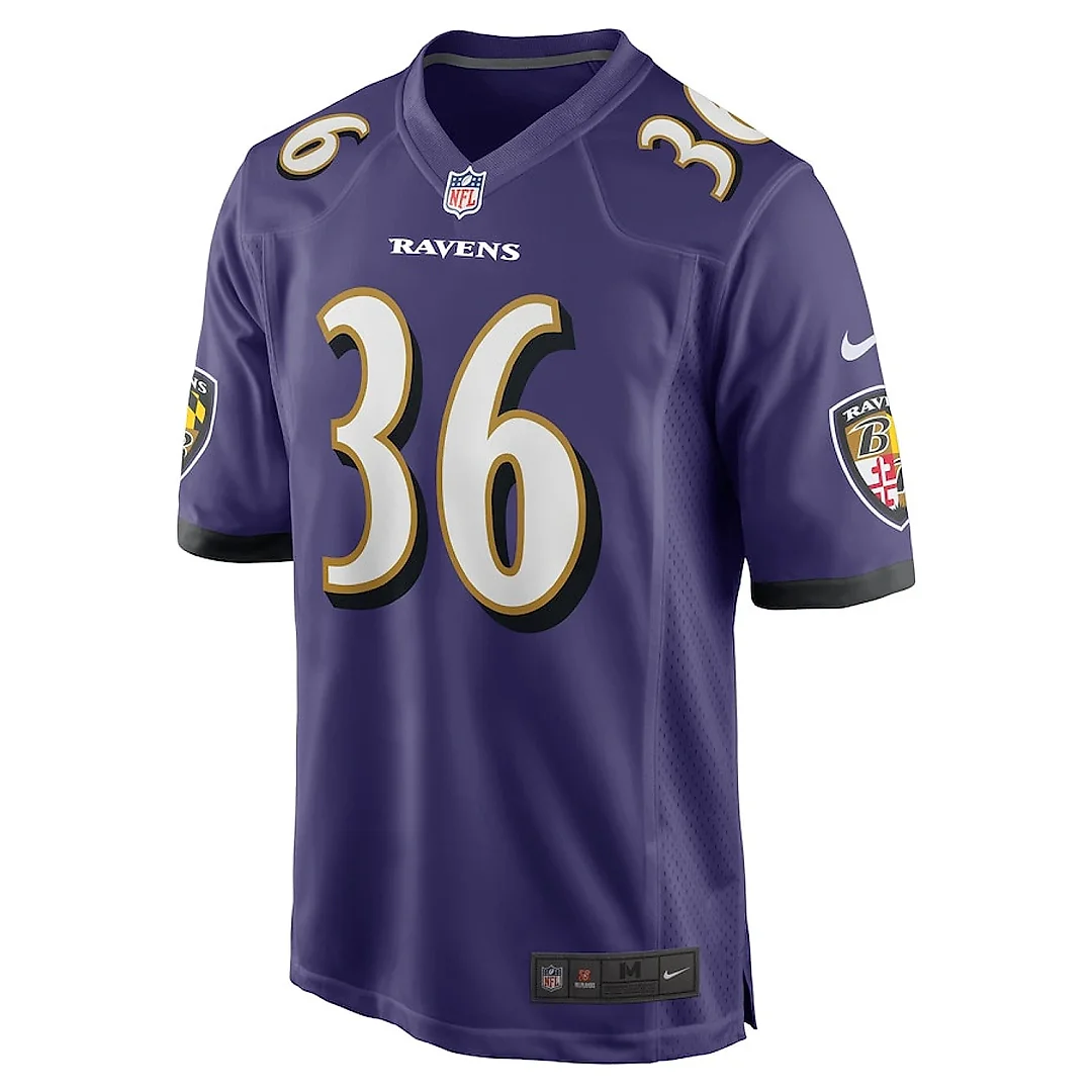 Zennovawear Owen Wright 36 Baltimore Ravens Team Game Men Jersey - Purple