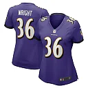 Zennovawear Owen Wright 36 Baltimore Ravens Women's Game Jersey - Purple