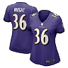 Zennovawear Owen Wright 36 Baltimore Ravens Women's Game Jersey - Purple