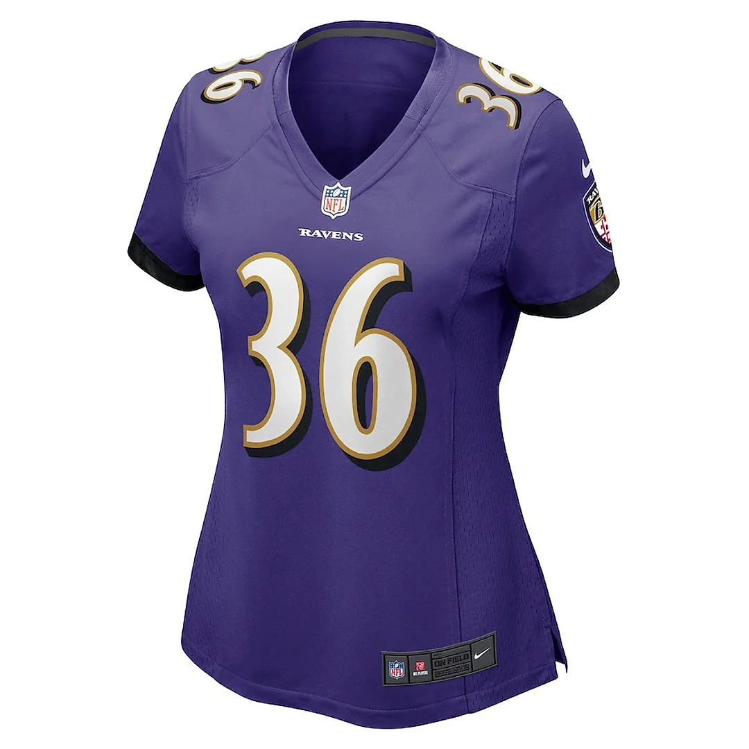 Zennovawear Owen Wright 36 Baltimore Ravens Women's Game Jersey - Purple