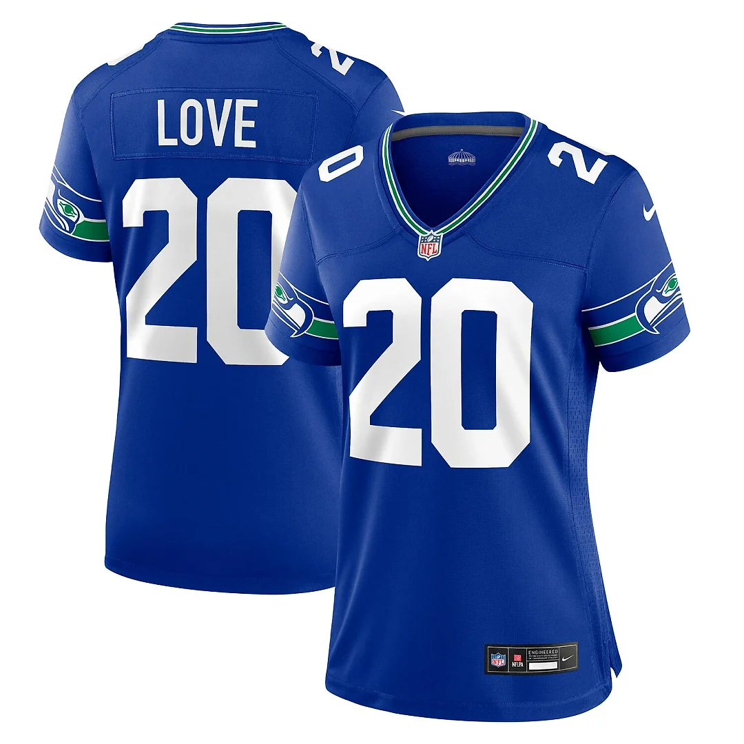 Zennovawear Julian Love Seattle Seahawks Women's Throwback Player Game Jersey - Royal