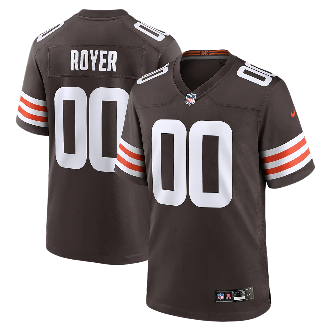 Zennovawear Joe Royer Cleveland Browns Game Jersey - Brown
