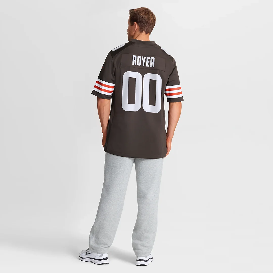Zennovawear Joe Royer Cleveland Browns Game Jersey - Brown