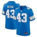 Zennovawear Parker Hesse 43 Detroit Lions Team Game Men Jersey - Blue