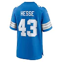 Zennovawear Parker Hesse 43 Detroit Lions Team Game Men Jersey - Blue