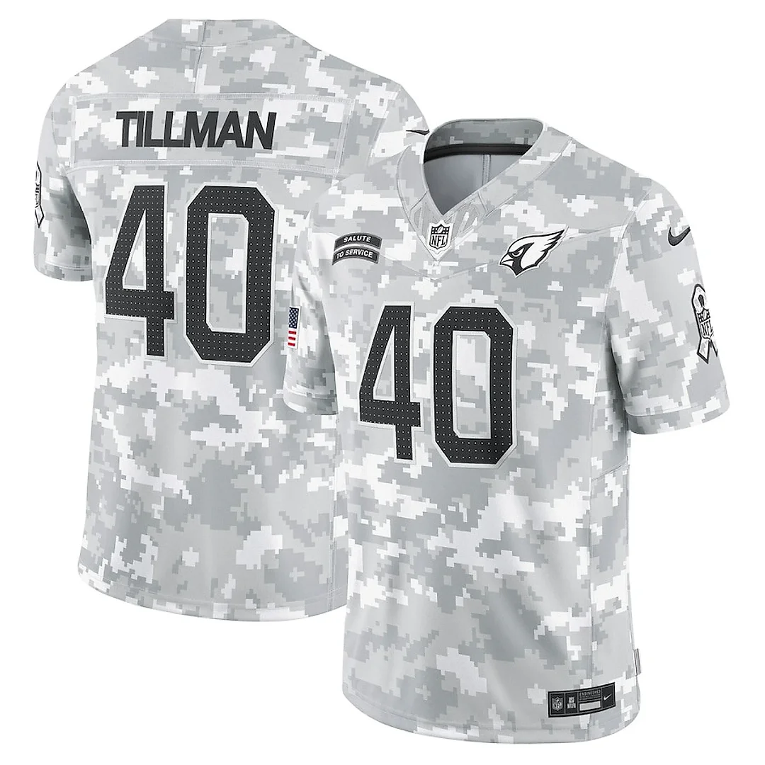 Zennovawear Pat Tillman 40 Arizona Cardinals 2024 Salute to Service Retired Player Limited Men Jersey - Arctic Camo