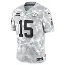 Zennovawear Patrick Mahomes 15 Kansas City Chiefs 2024 Salute to Service Limited Men Jersey - Arctic Camo