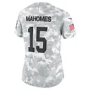 Zennovawear Patrick Mahomes 15 Kansas City Chiefs Women's 2024 Salute to Service Limited Jersey - Arctic Camo