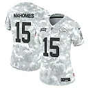 Zennovawear Patrick Mahomes 15 Kansas City Chiefs Women's 2024 Salute to Service Limited Jersey - Arctic Camo