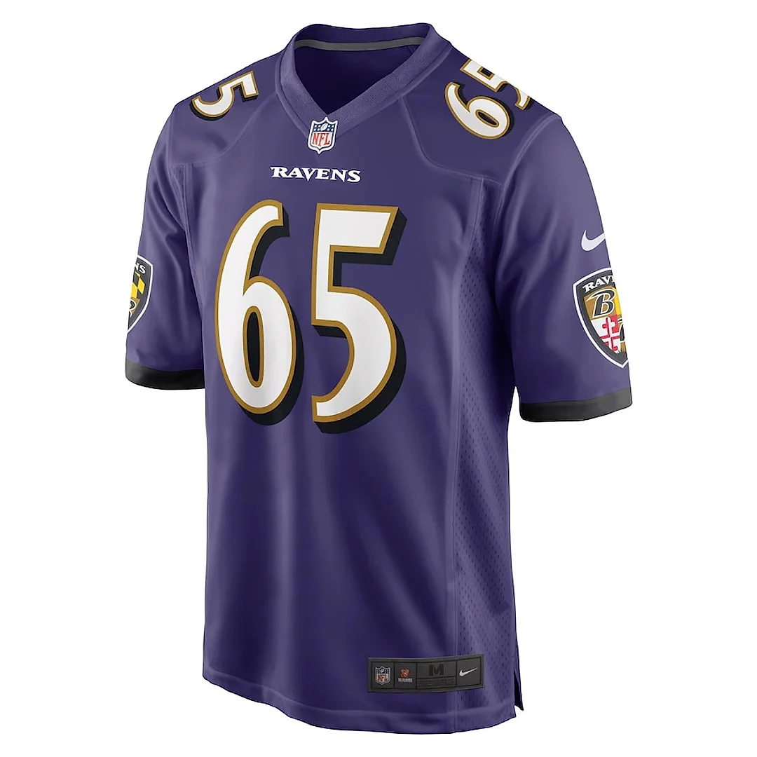 Zennovawear Patrick Mekari 65 Baltimore Ravens Men Game Jersey - Purple
